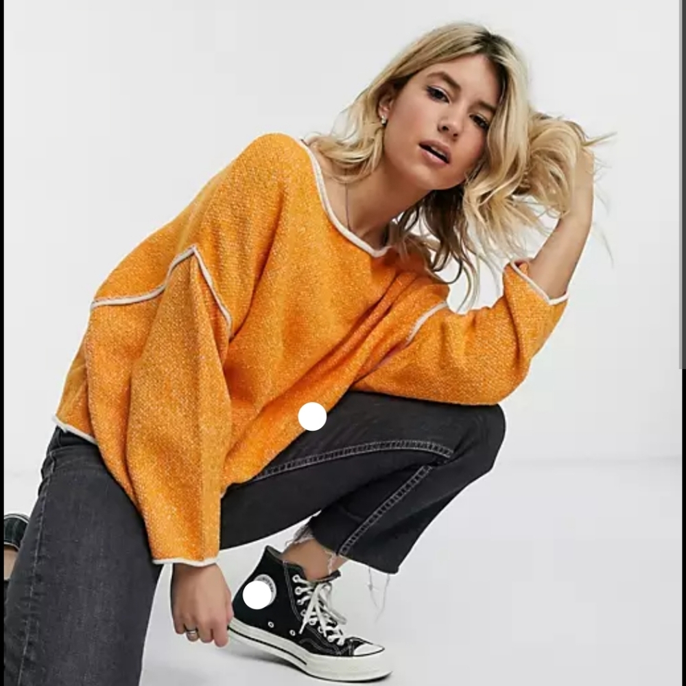Free people Bardot sweater pullover oversized